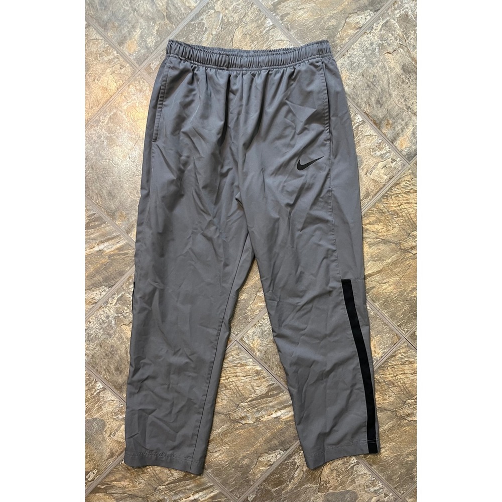 Nike Dri-FIT Training Pants Men XL Gray Swoosh Logo 927380-036